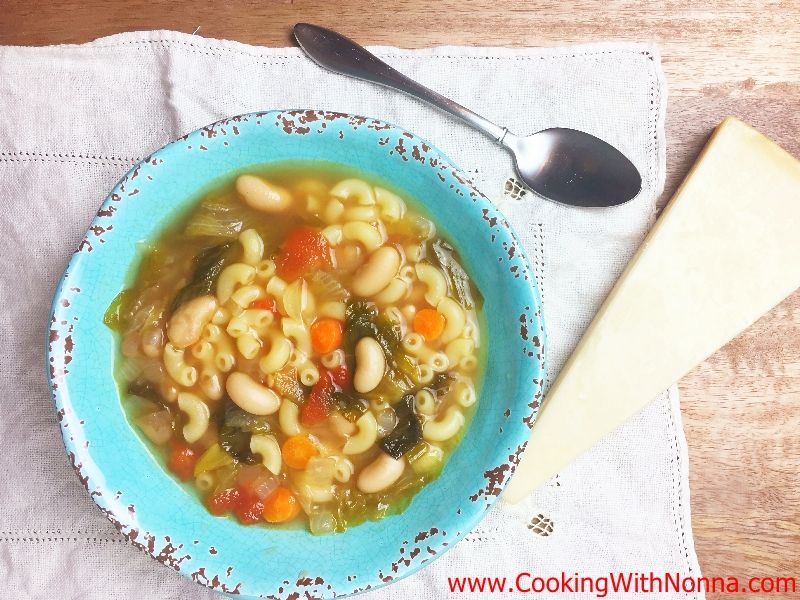 Escarole & Bean Soup with Elbow Pasta