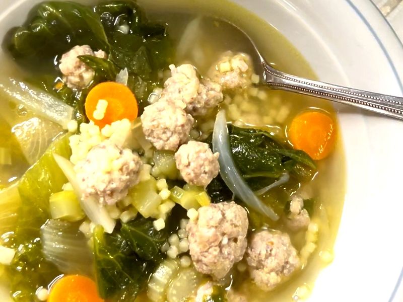 Italian Wedding Soup with Pastina 