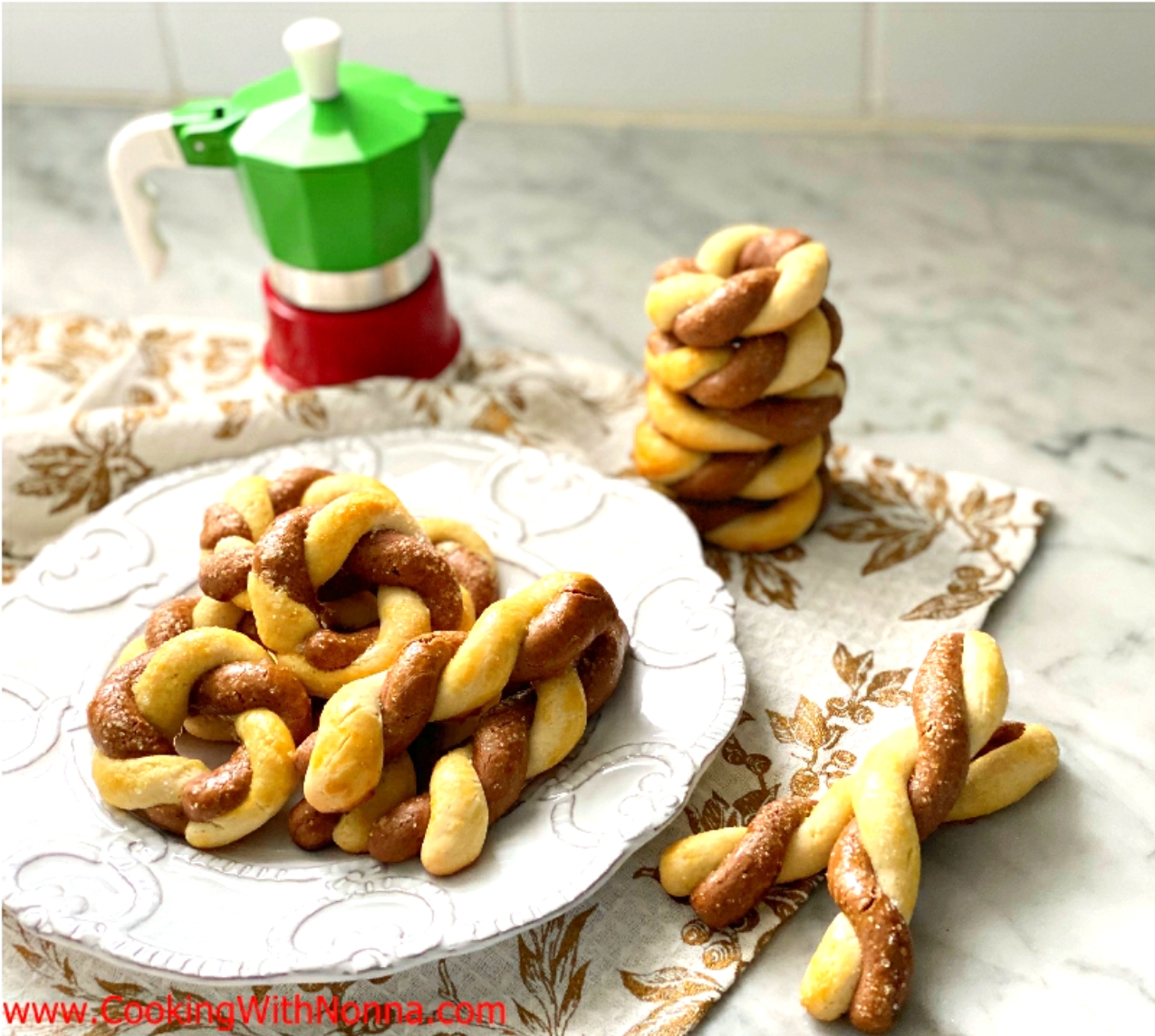 Chocolate & Vanilla Olive Oil Twist Cookies Chocolate & Vanilla Olive Oil Twist Cookies