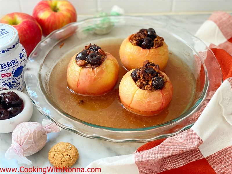 Amarena Almond Baked Apples