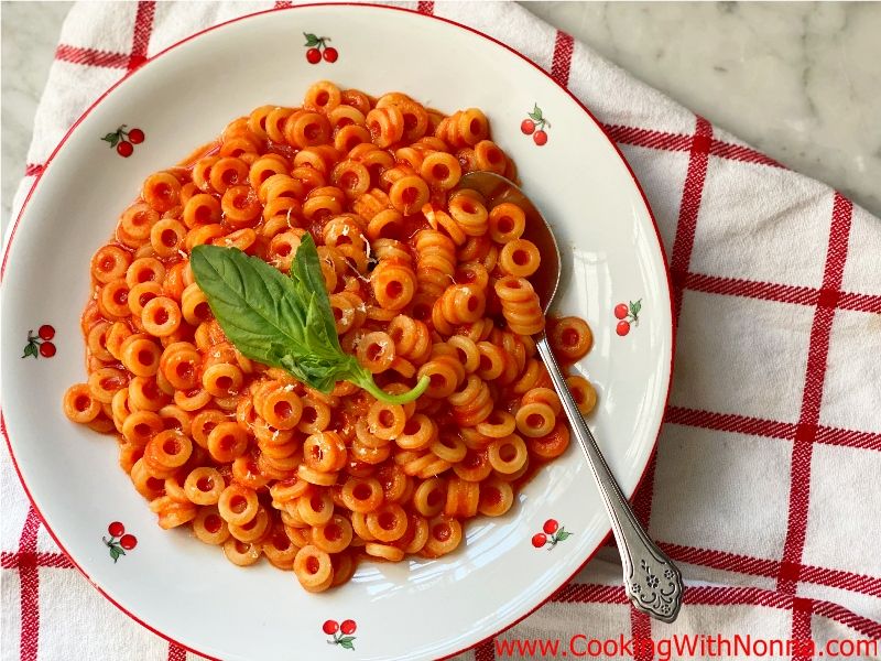 Anelletti with Tomato & Basil Sauce 