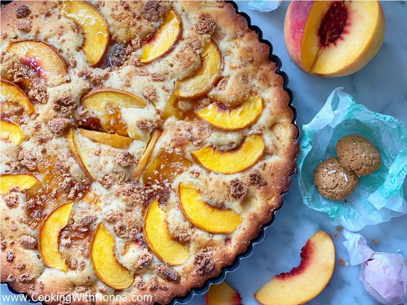 Fresh Peach and Amaretti Cake