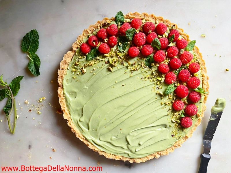 No Bake Pistachio Mascarpone Tart