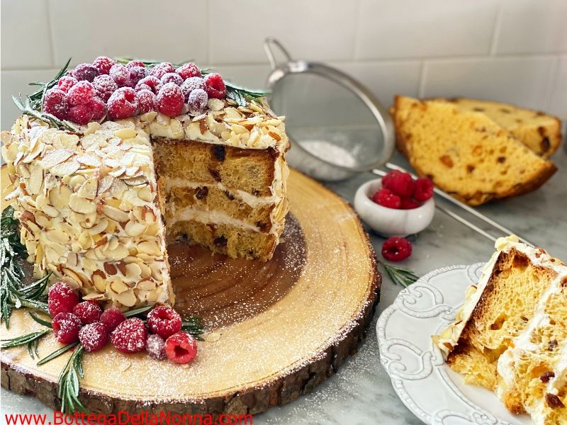 Panettone Layer Cake with Mascarpone Cream Cheese Frosting