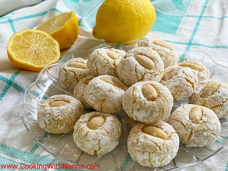 Soft Lemon Almond Cookies - Amaretti Morbidi