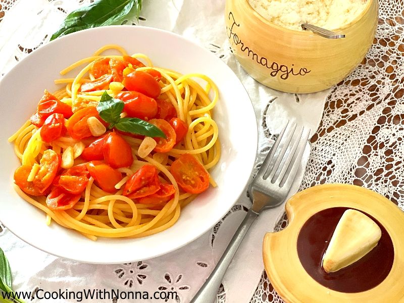 Spaghetti with Cherry Tomatoes 