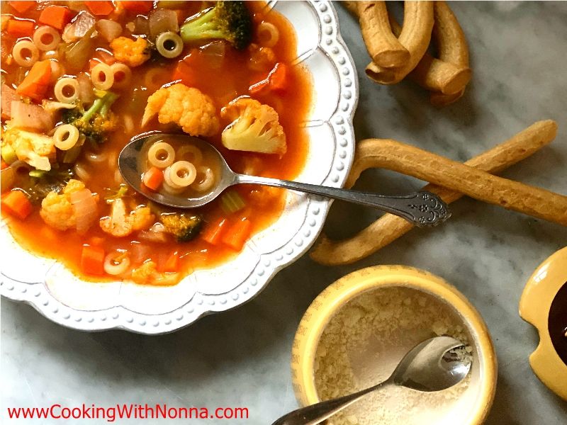 Vegetable Soup with Anelletti 