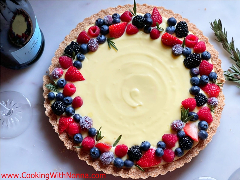 No Bake Prosecco Pastry Cream Tart No Bake Prosecco Pastry Cream Tart