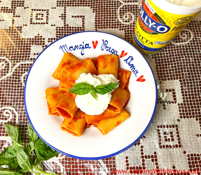 Paccheri with Pancetta Sauce Paccheri with Pancetta Sauce