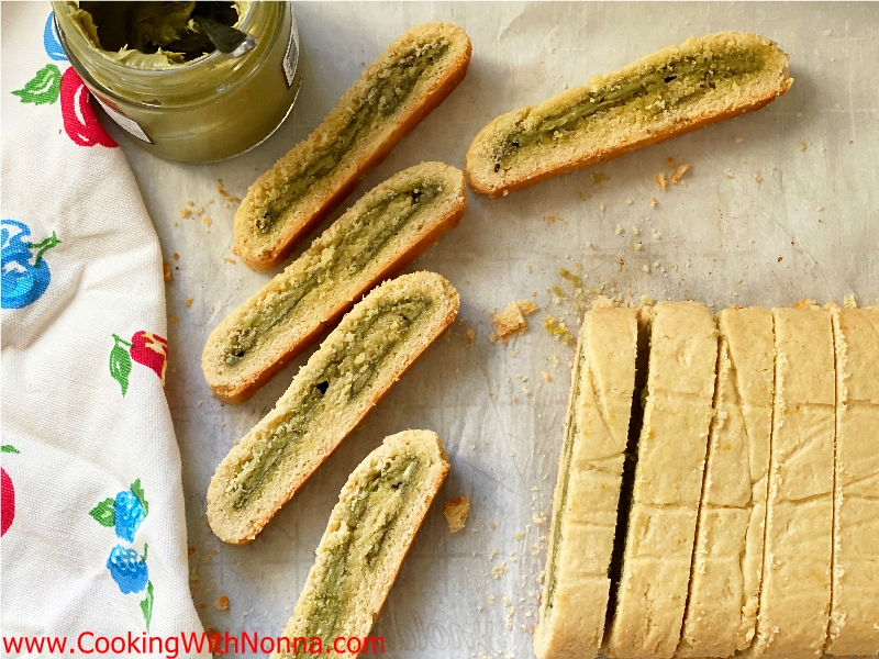 Pistachio Cream Filled Biscotti Pistachio Cream Filled Biscotti