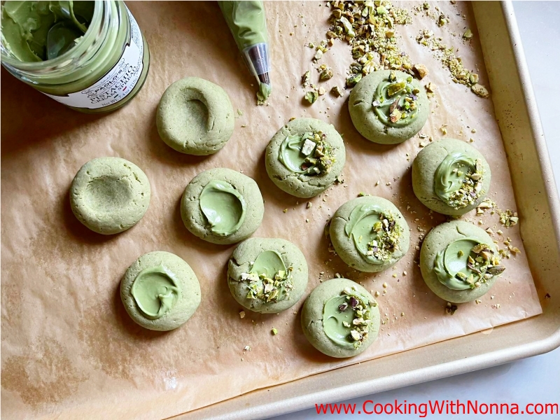 Italian Pistachio Thumbprint Cookies Pistacchiotti
