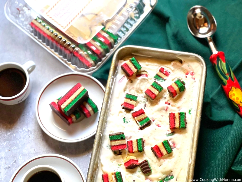 No Churn Rainbow Cookie Gelato No Churn Rainbow Cookie Gelato
