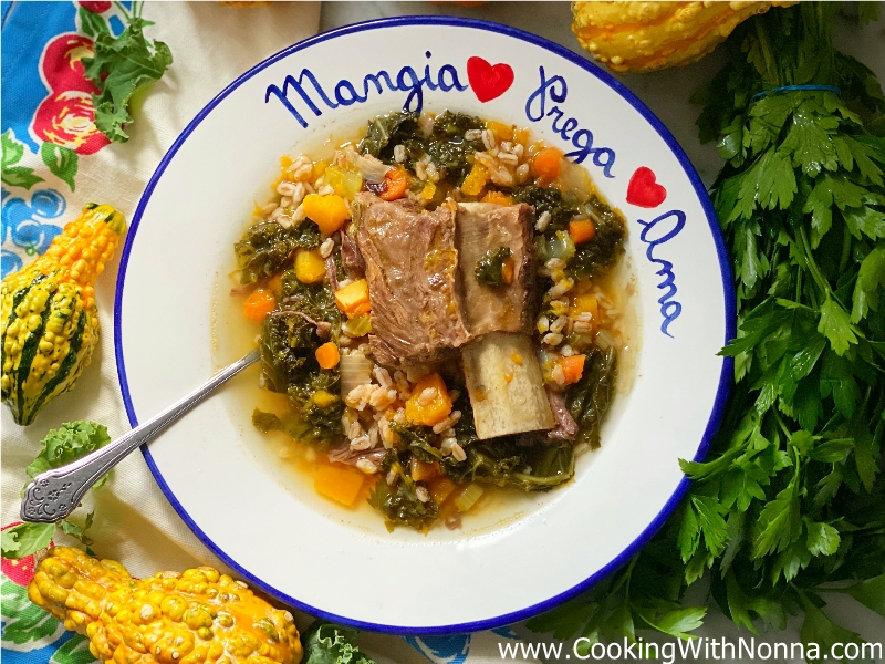 Short Rib Soup with Butternut Squash, Kale & Farro Short Rib Soup with Butternut Squash, Kale & Farro