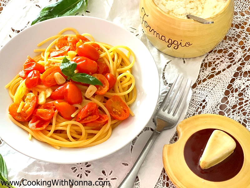 Spaghetti with Cherry Tomatoes Spaghetti with Cherry Tomatoes