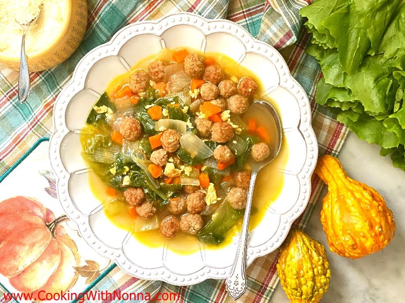 Turkey Meatball Soup with Escarole Turkey Meatball Soup with Escarole