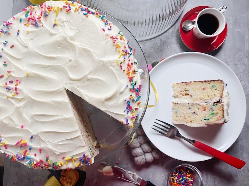 Italian American Funfetti Birthday Cake