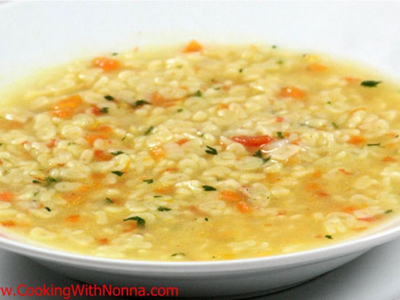 Alphabet Pastina with Vegetable Broth