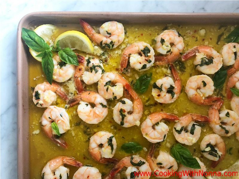 Baked Lemon Garlic Shrimp