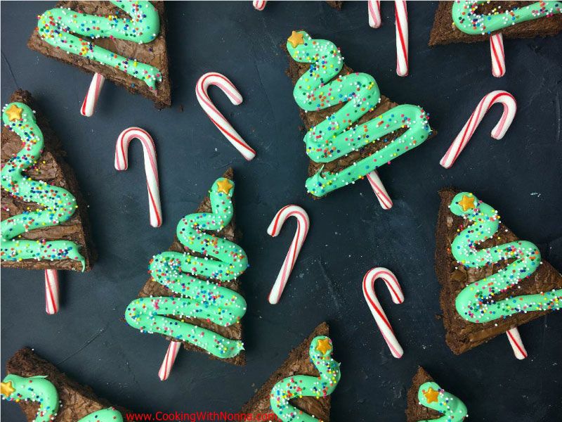 Nutella Brownie Christmas Trees