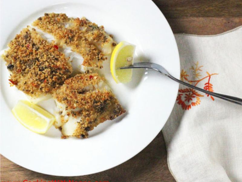 Baked Cod with Almonds