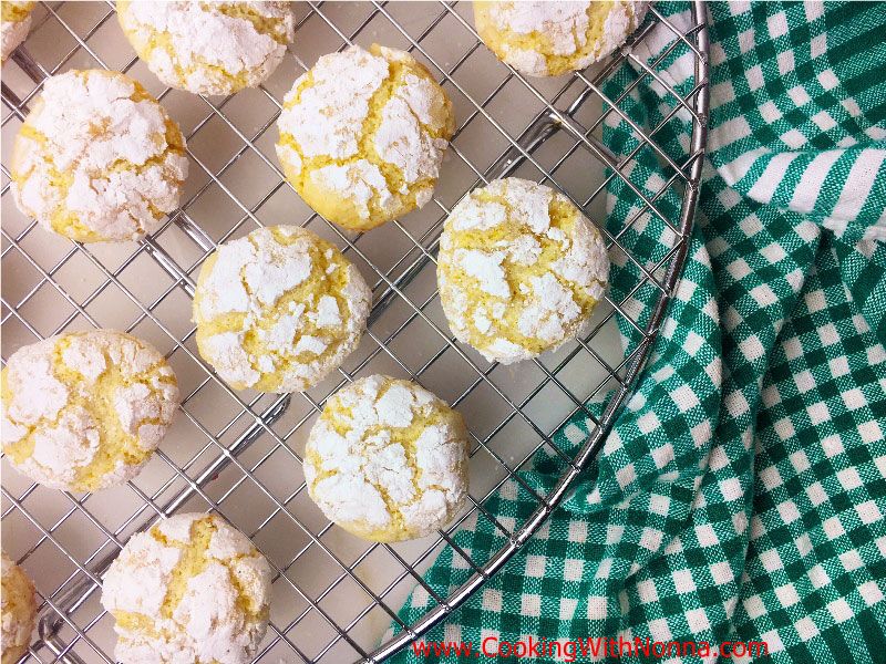 Limoncello Crinkle Cookies