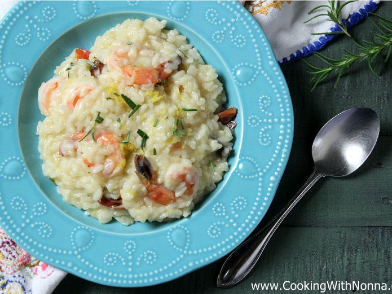 Risotto with Shrimp, Lemon and Rosemary