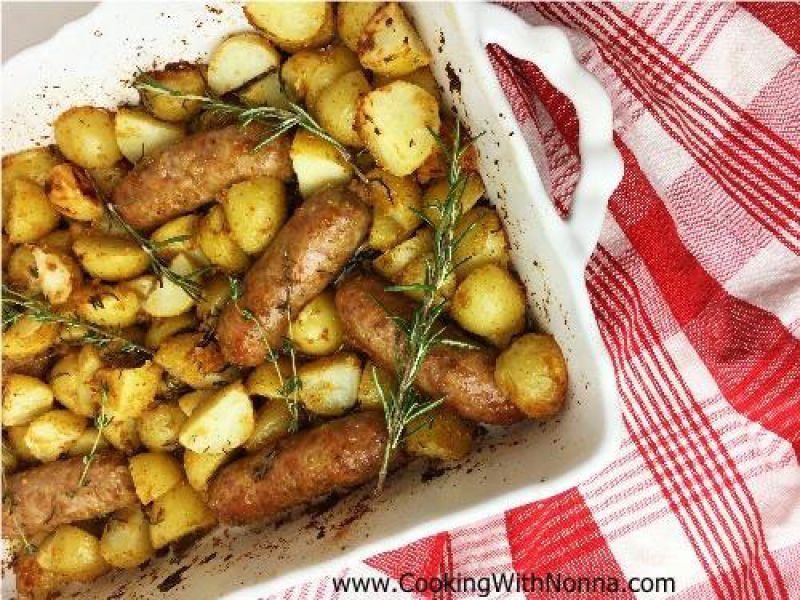 Roasted Sausage and Potatoes with Herbs