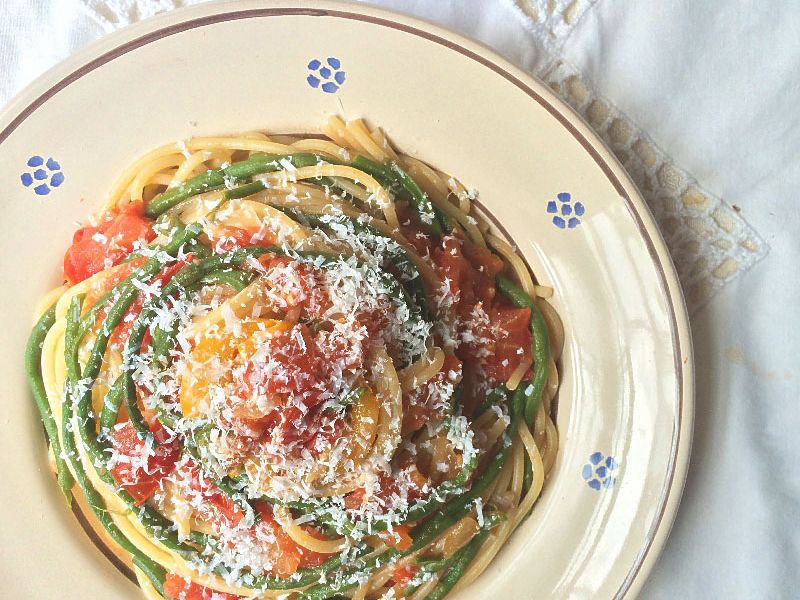 Spaghetti with String Beans - Spaghetti con Fagiolini