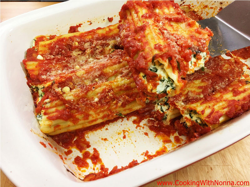 Manicotti with Spinach and Ricotta Manicotti with Spinach and Ricotta