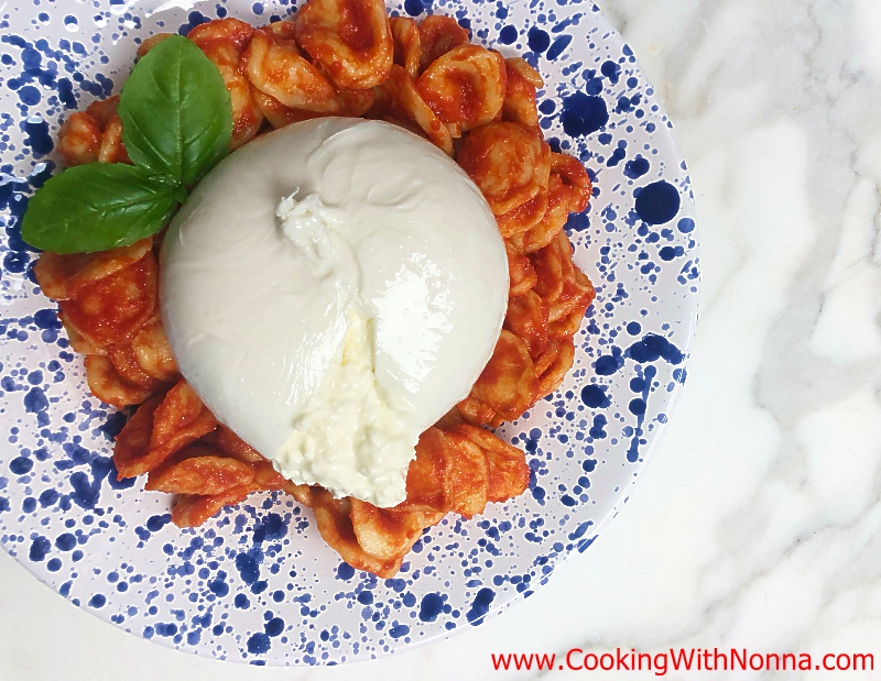 Orecchiette with Tomato & Basil and Burrata Orecchiette with Tomato & Basil and Burrata