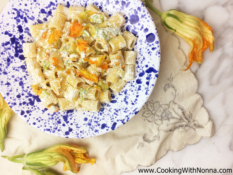 Pasta with Ricotta & Zucchini Flowers Pasta with Ricotta & Zucchini Flowers