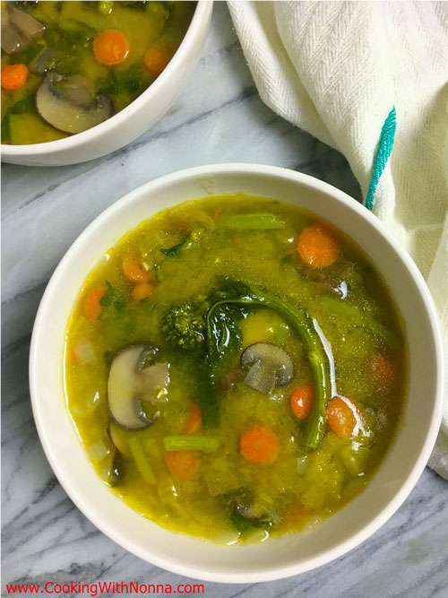 Split Pea Soup with Broccoli Rabe