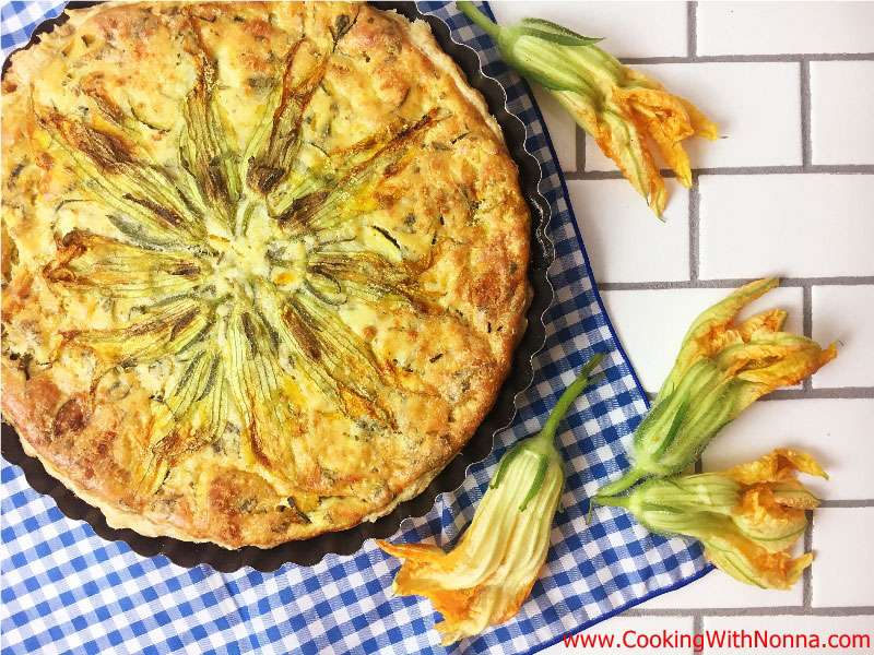 Zucchini Flower & Ricotta Tart Zucchini Flower & Ricotta Tart
