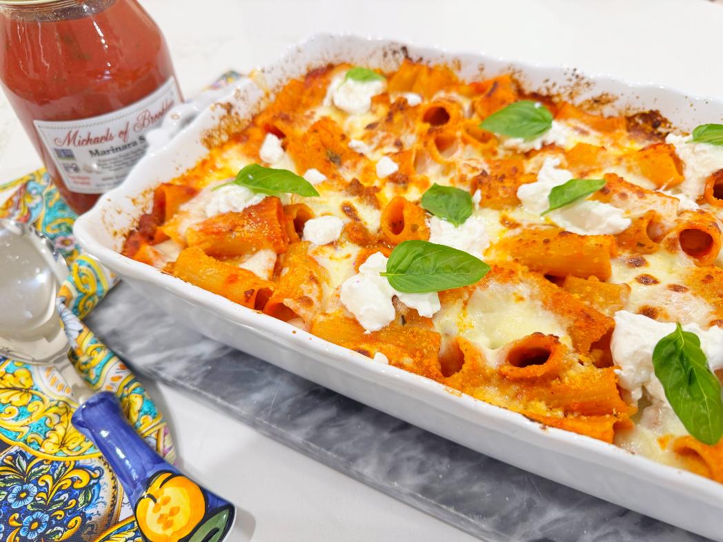 Dump & Bake Sausage Pasta al Forno