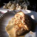 Tilapia in a Creamy Wine Basil Sauce