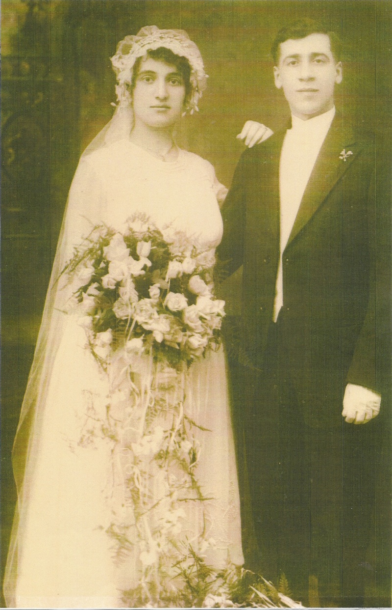 Nonna Grace Alois and Nonno Frank Alois, my mother's parents on their wedding day, checking on the date.