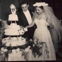 Mom & Dad Wedding Cutting Cake 1951 small