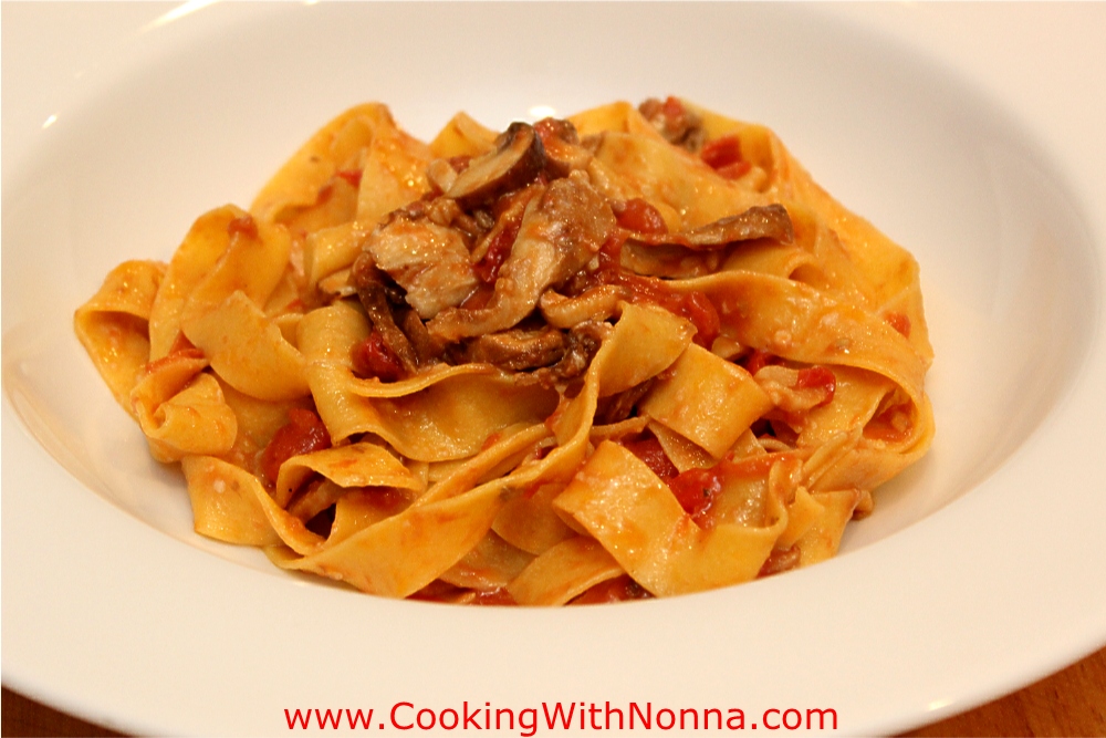 Pappardelle with Porcini and Portobello Mushrooms